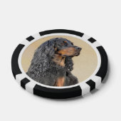 Gordon Setter Painting - Cute Original Dog Art Poker Chips (Enkel)