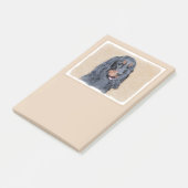 Gordon Setter Painting - Cute Original Dog Art Post-it® Notes (Schuin)
