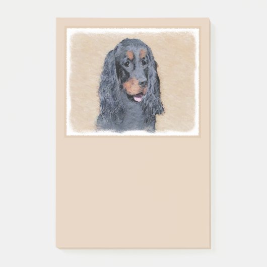 Gordon Setter Painting - Cute Original Dog Art Post-it® Notes (Voorkant)