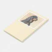 Gordon Setter Painting - Cute Original Dog Art Post-it® Notes (Schuin)