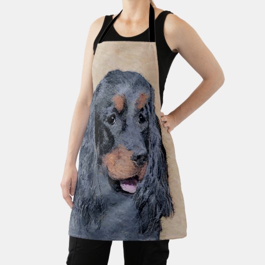 Gordon Setter Painting - Cute Original Dog Art Schort (Insitu)