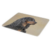 Gordon Setter Painting - Cute Original Dog Art Snijplank (Hoek)