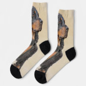 Gordon Setter Painting - Cute Original Dog Art Sokken (Links)