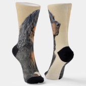 Gordon Setter Painting - Cute Original Dog Art Sokken (Gebogen)