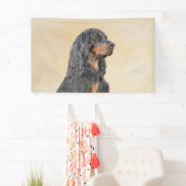 Gordon Setter Painting - Cute Original Dog Art Spandoek (Insitu)