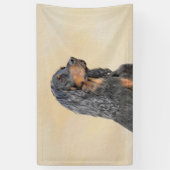 Gordon Setter Painting - Cute Original Dog Art Spandoek (Verticaal)