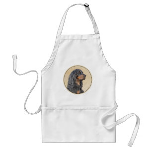 Gordon Setter Painting - Cute Original Dog Art Standaard Schort