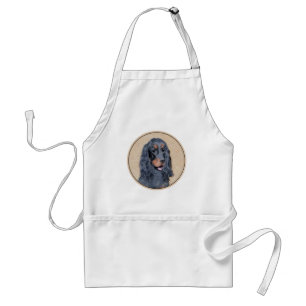 Gordon Setter Painting - Cute Original Dog Art Standaard Schort