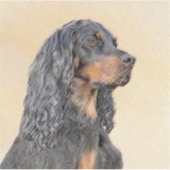 Gordon Setter Painting - Cute Original Dog Art Sticker (Voorkant)
