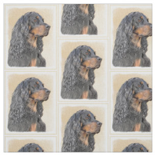 Gordon Setter Painting - Cute Original Dog Art Stof
