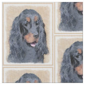 Gordon Setter Painting - Cute Original Dog Art Stof (Close Up)
