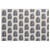 Gordon Setter Painting - Cute Original Dog Art Stof (Fat Quarter)