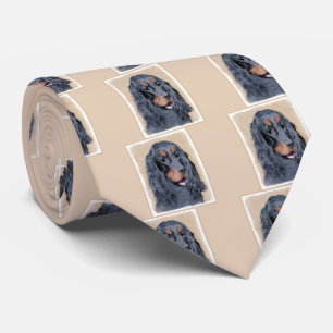 Gordon Setter Painting - Cute Original Dog Art Stropdas