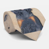 Gordon Setter Painting - Cute Original Dog Art Stropdas (Opgerold)