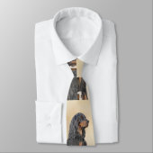Gordon Setter Painting - Cute Original Dog Art Stropdas (Gebonden)