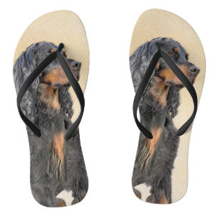 Gordon Setter Painting - Cute Original Dog Art Teenslippers