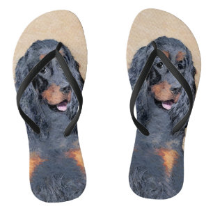 Gordon Setter Painting - Cute Original Dog Art Teenslippers