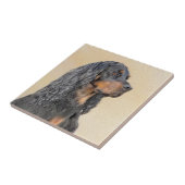Gordon Setter Painting - Cute Original Dog Art Tegeltje (Zijkant)