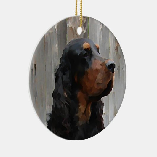 Gordon Setter Paintng Ornament (Rechts)