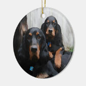Gordon Setter Pals het Schilderen Ornament (Links)