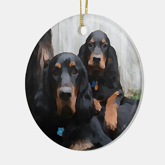 Gordon Setter Pals het Schilderen Ornament (Links)