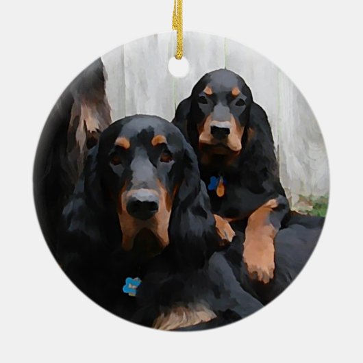 Gordon Setter Pals het Schilderen Ornament (Achterkant)
