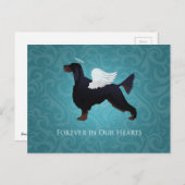 Gordon Setter Pet Memorial Dog Angel Briefkaart (Voorkant / Achterkant)
