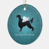Gordon Setter Pet Memorial Dog Angel Keramisch Ornament (Links)
