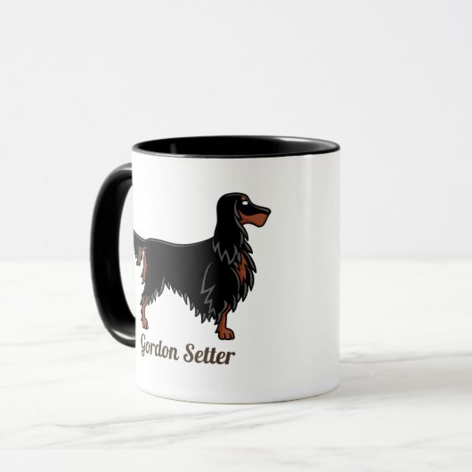 Gordon Setter Pictogram Mok (Voorkant links)