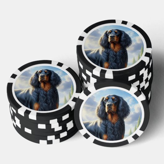 Gordon Setter Poker Chips (Opstapeling)
