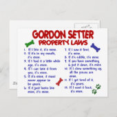 GORDON SETTER Property Laws 2 Briefkaart (Voorkant / Achterkant)