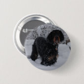 Gordon Setter Puppy Button (Voorkant /achterkant)