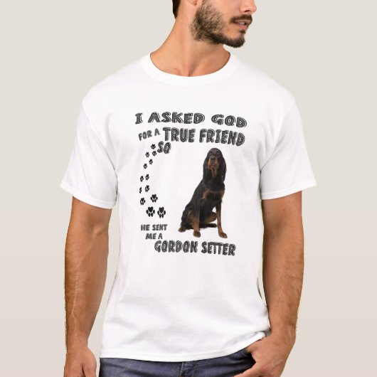 Gordon Setter Quote mam English Setter Dad, Irish T-shirt (Voorkant)