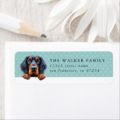 Gordon Setter Retour-adreslabels Etiket (Insitu)