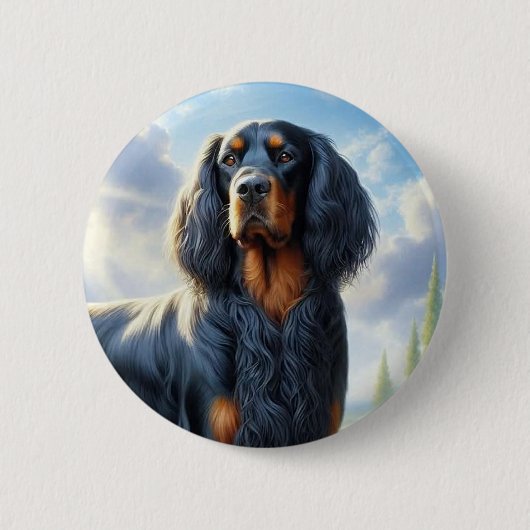 Gordon Setter Ronde Button 5,7 Cm (Voorkant)