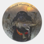 Gordon Setter Ronde Sticker (Voorkant)