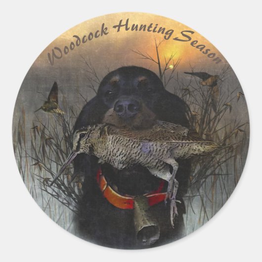 Gordon Setter Ronde Sticker (Voorkant)