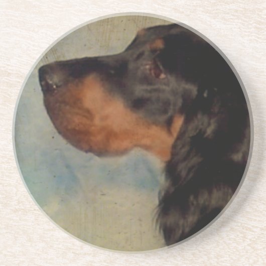 Gordon Setter Sandstone Onderzetter (Voorkant)