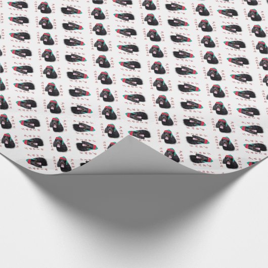 Gordon Setter Santa Paws Cadeaupapier (Hoek)