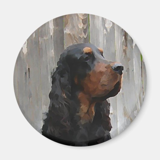 Gordon Setter schilderij magneet (Voorkant)