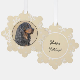 Gordon Setter-schilderij - Mooie originele honden  Ornament Kaart