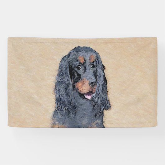 Gordon Setter Schilderij - Mooie Originele Honden  Spandoek (Horizontaal)