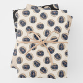 Gordon Setter Schilderij Zwart Schattige Originele Inpakpapier Vel (In situ)