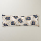 Gordon Setter Schilderij Zwart Schattige Originele Lichaamskussen (Achterkant)