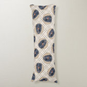 Gordon Setter Schilderij Zwart Schattige Originele Lichaamskussen (Voorkant Verticaal)