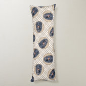 Gordon Setter Schilderij Zwart Schattige Originele Lichaamskussen (Achterkant (Verticaal))