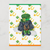 Gordon Setter Shamrock St. Patricks Day Feestdagenkaart (Voorkant)