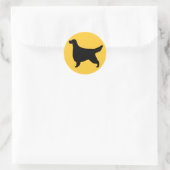 Gordon Setter Silhouet Ronde Sticker (Tas)