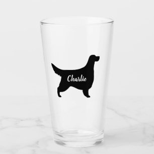 Gordon Setter Silhouette Gepersonaliseerd Hondenli Glas