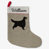 Gordon Setter Silhouette Gepersonaliseerde Hond Va Kleine Kerstsok (Voorkant)